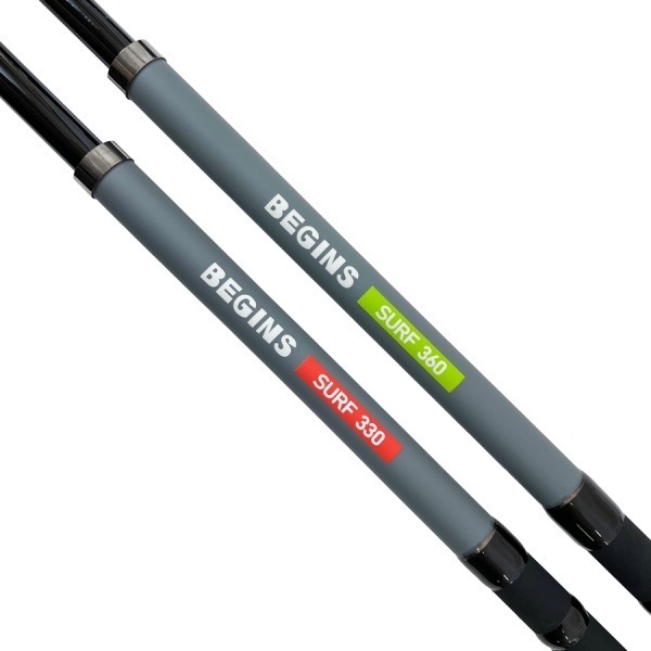 BEGINS SURF SET【振り出し投げ竿とナイロン4号150m付きスピニングリールのセット/投げ釣り入門におすすめ!】